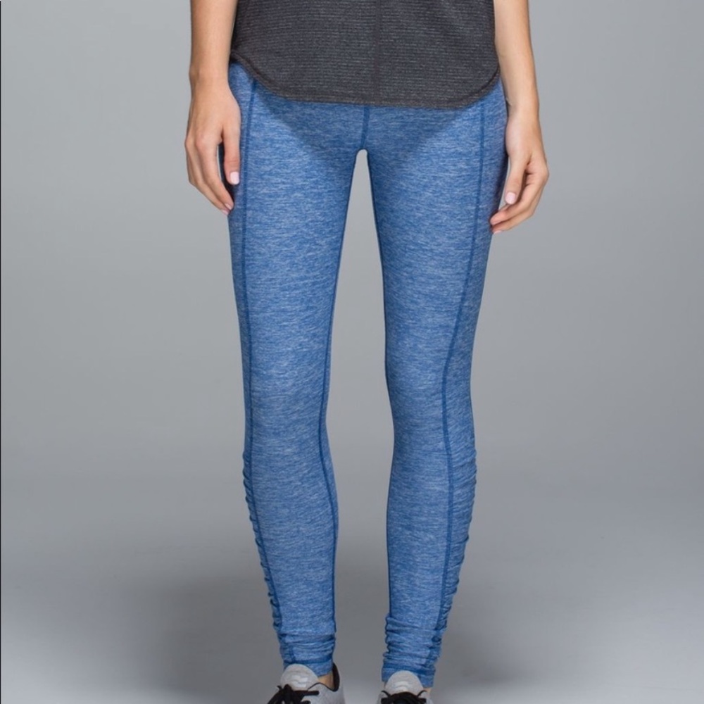 Lululemon | Turn Around Tight Heathered Blue Full Length Leggings